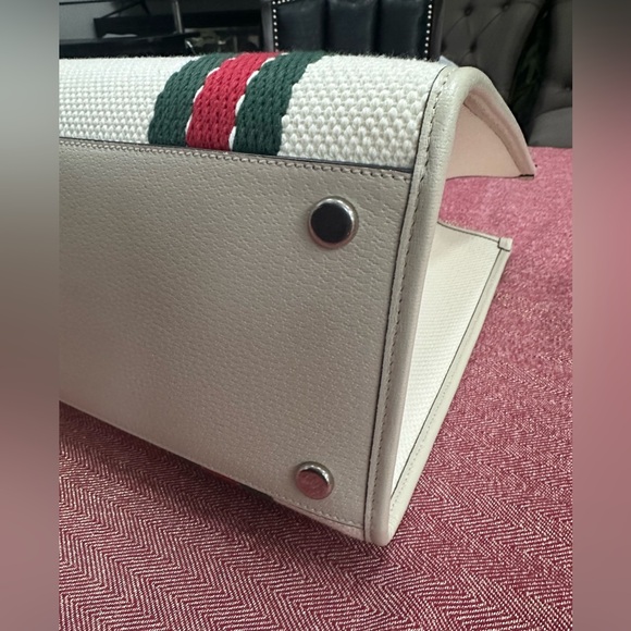 NWT Gucci Canvas Interlocking GG White Tote - Picture 4 of 13